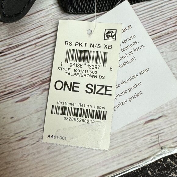 GIANI BERNINI Block Signature Pocket North South Crossbody - Taupe - Picture 4 of 4